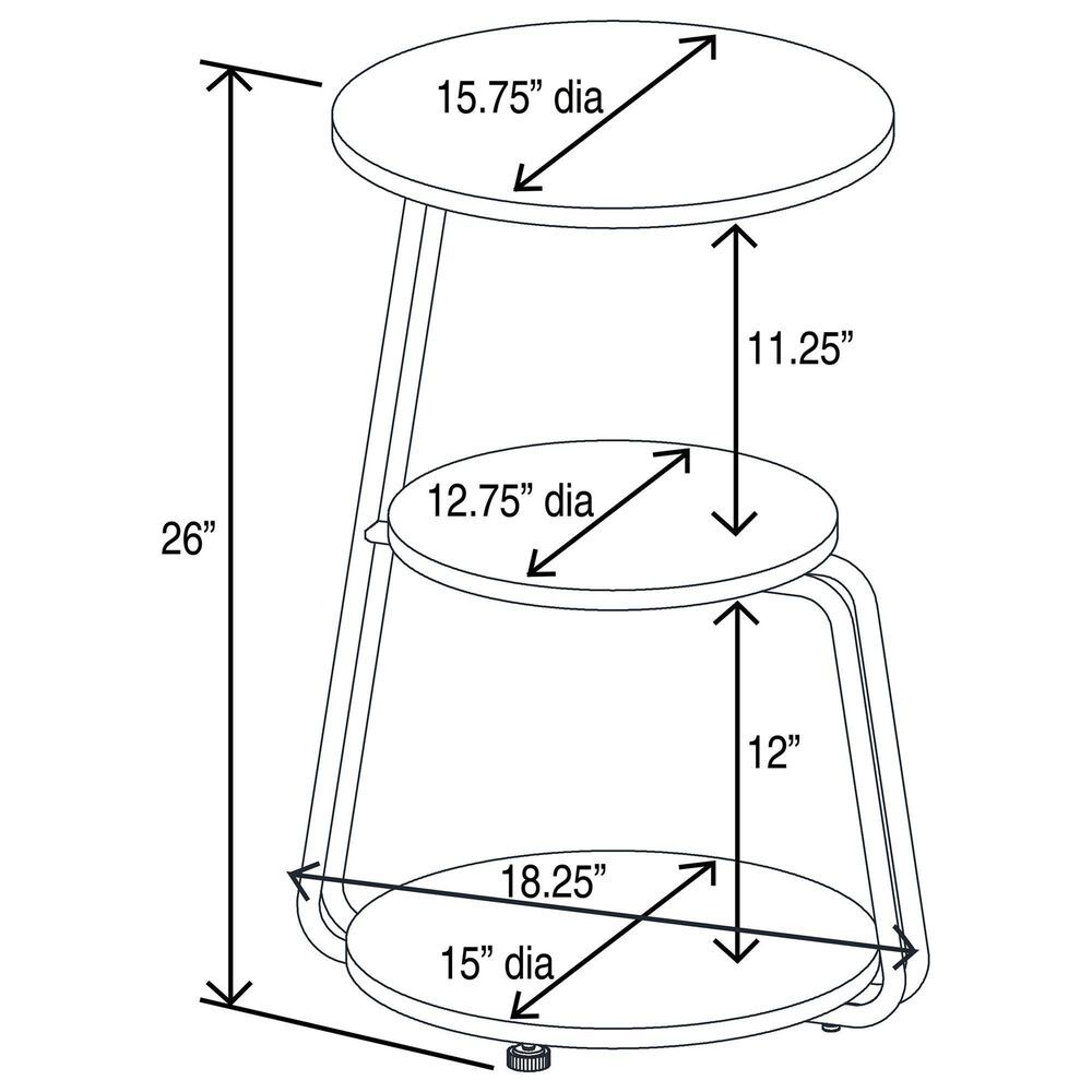 "Round 3-Tier Side Table"
