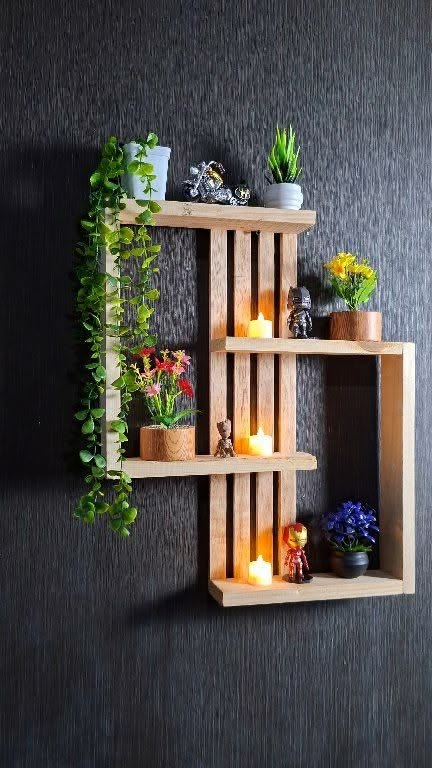 " Modern Wooden Wall Shelf "