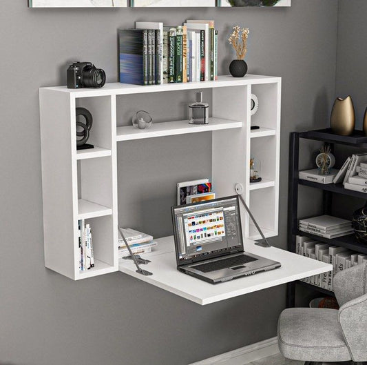 "Wall-Mounted Foldable Study Desk"