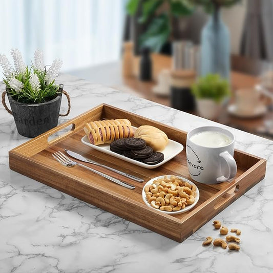 "Premium Acacia Wood Serving Tray"