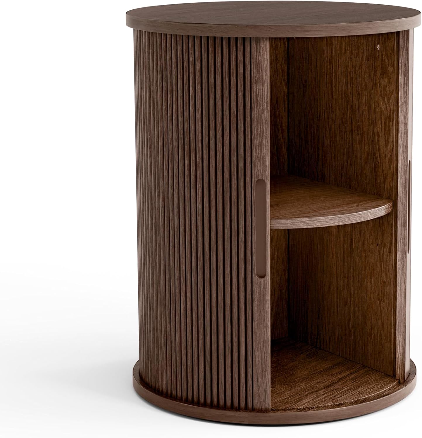 "Luna Round Storage Side Table"