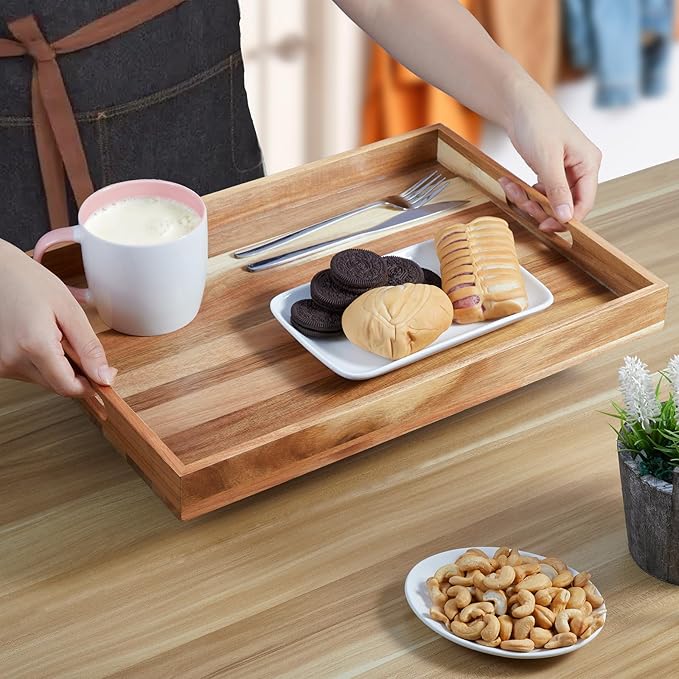 "Premium Acacia Wood Serving Tray"