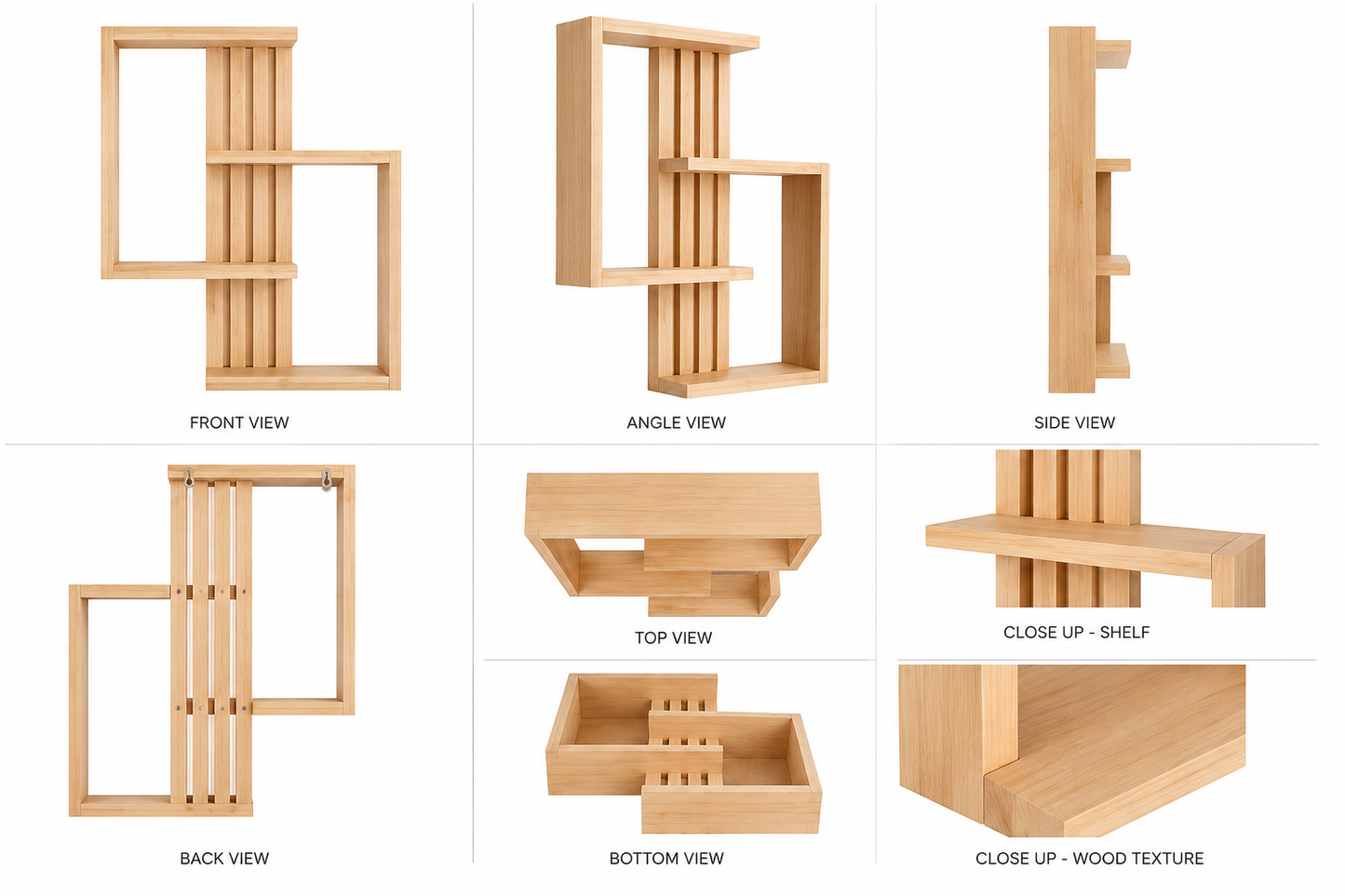" Modern Wooden Wall Shelf "