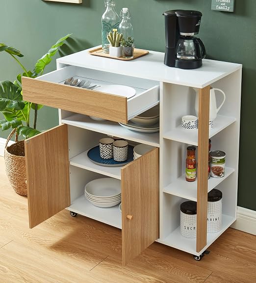 "Modern Coffee Bar & Kitchen Storage Cabinet"