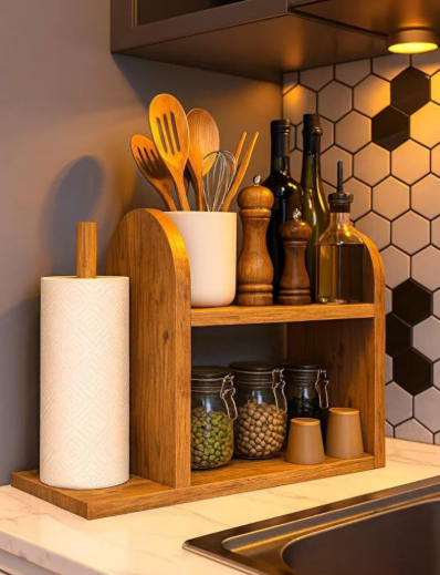 "Kitchen Storage Shelf Organizer"