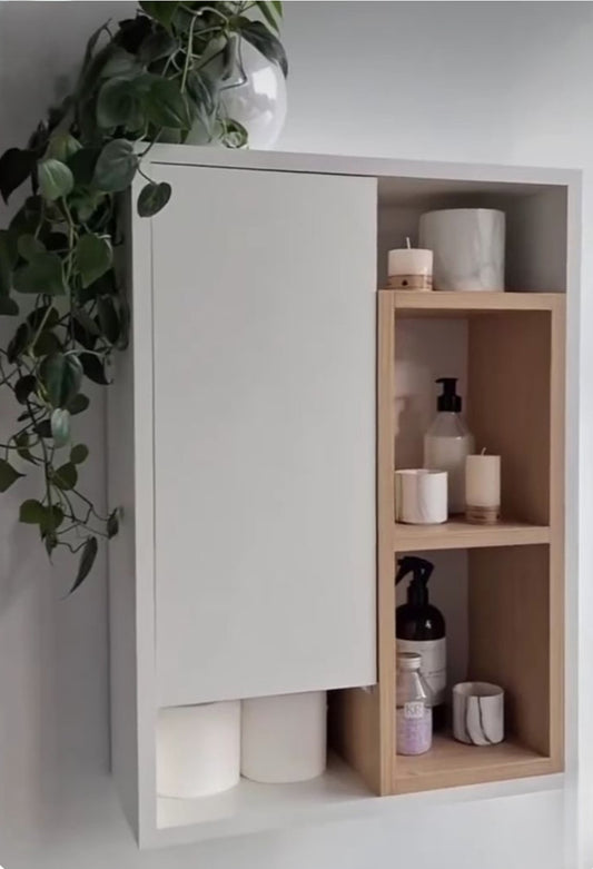 Asymmetric Bathroom Wall Cabinet
