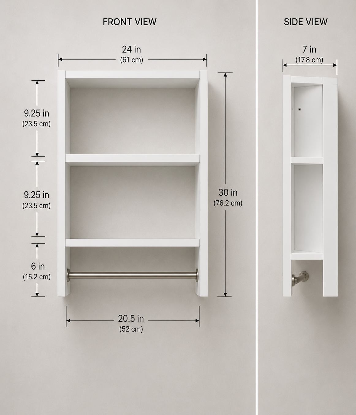 "Wall-Mounted Bathroom Storage Shelf"