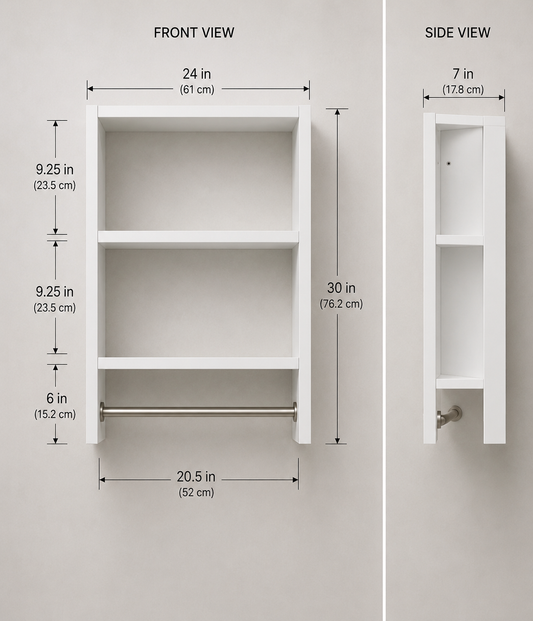 Wall-Mounted Bathroom Storage Shelf