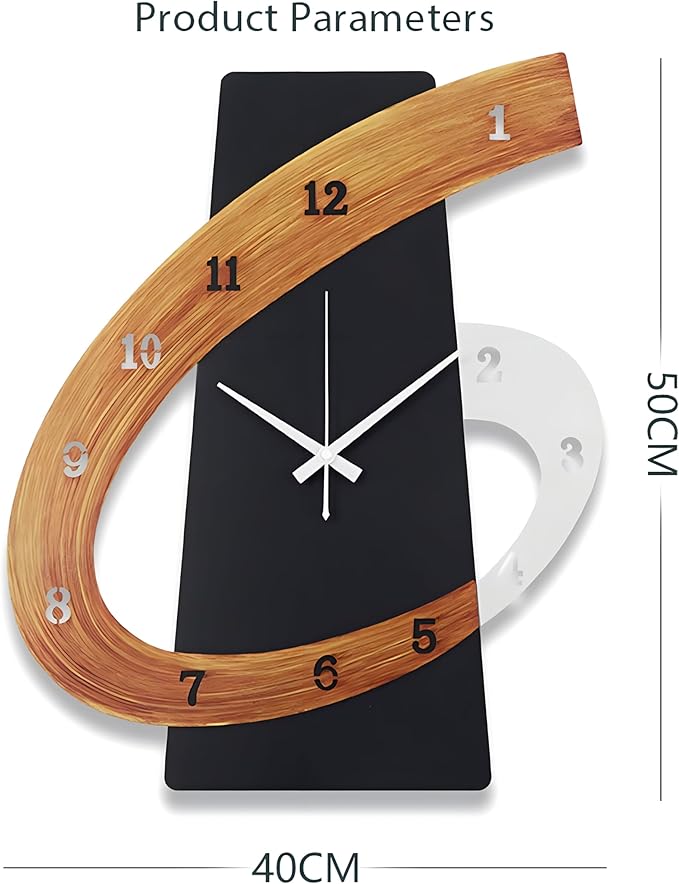 "Abstract Wooden Wall Clock"