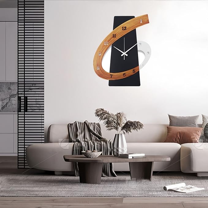 "Abstract Wooden Wall Clock"