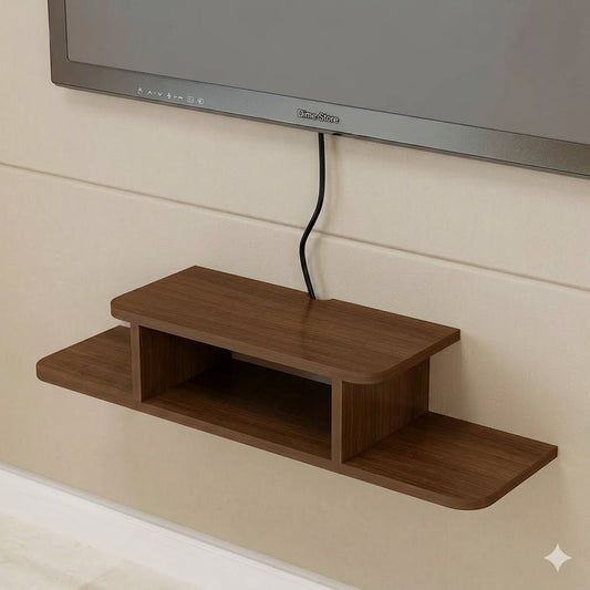 Wooden Floating TV Wall Shelf