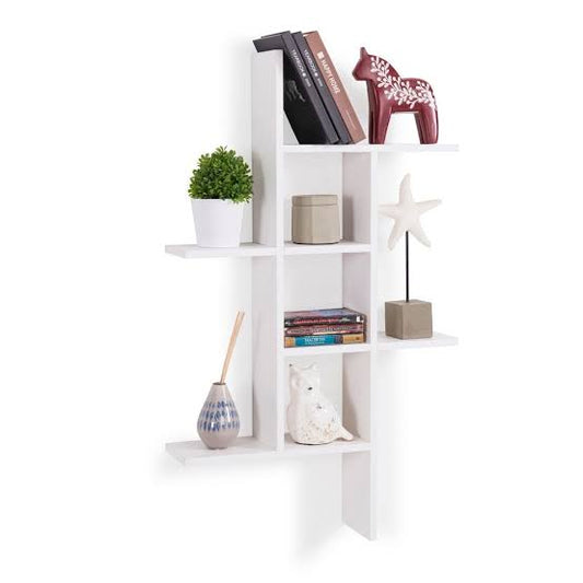 Wall-Mounted Geometric Bookshelf