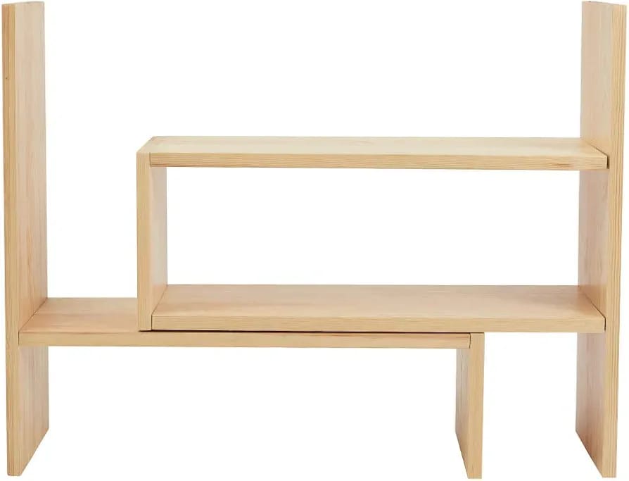 "Nordic Wooden Desktop Organizer Shelf"
