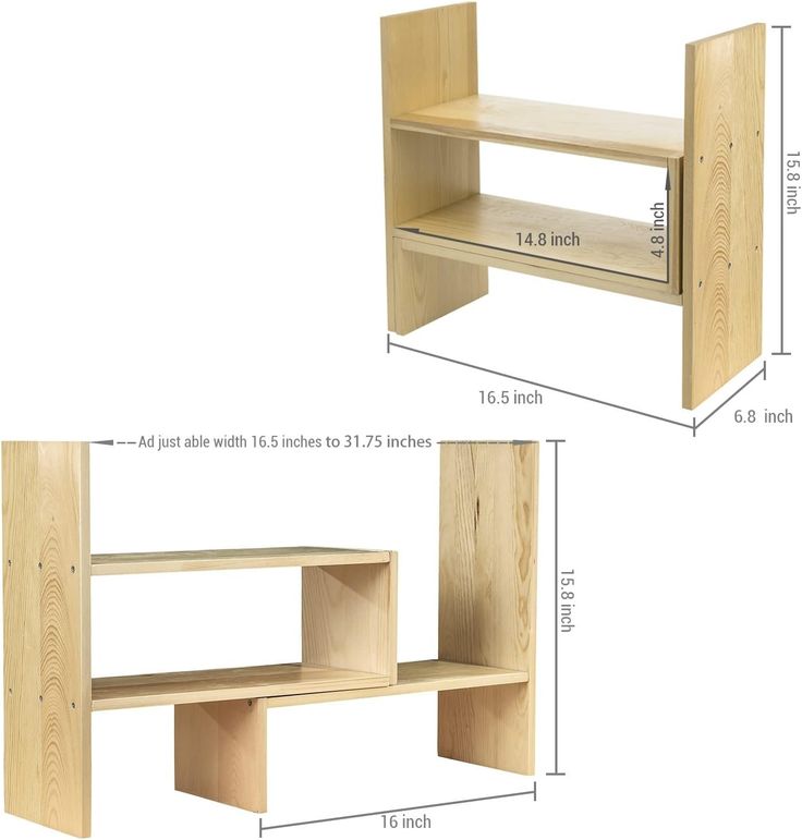 "Nordic Wooden Desktop Organizer Shelf"